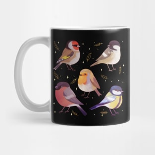 Cute European birds illustration Mug